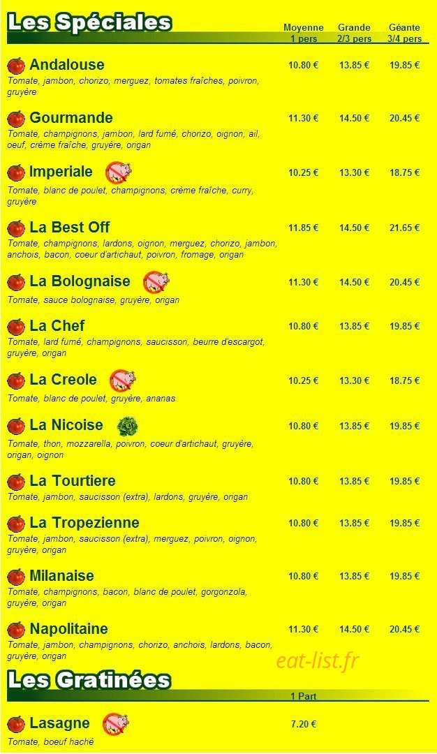 La Tourtière — carte page 2