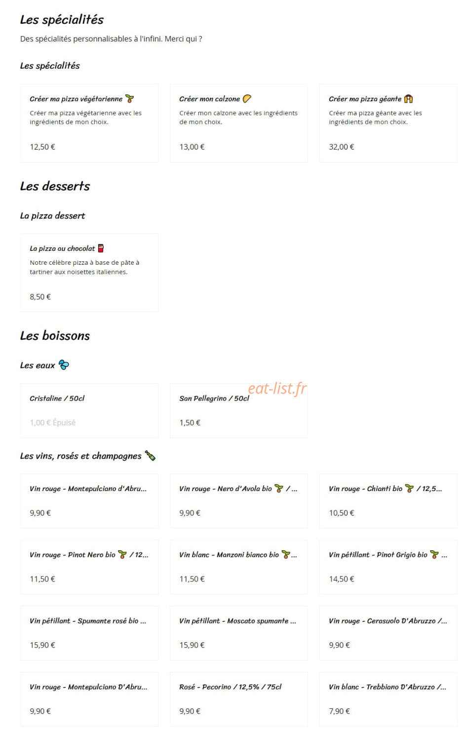 Saveurs Latines — carte page 2