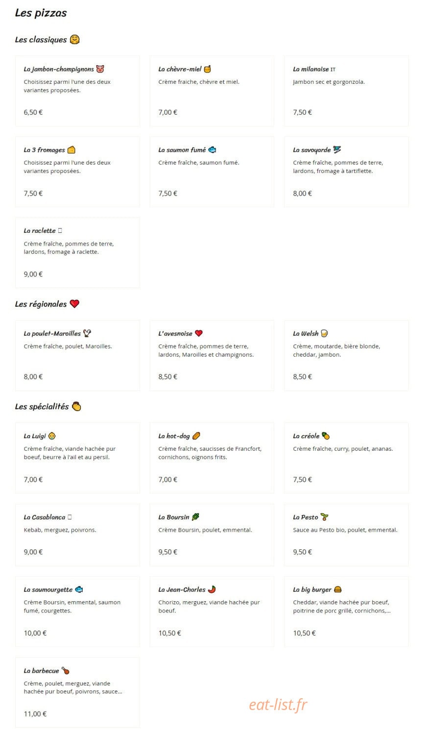 Saveurs Latines — carte page 1