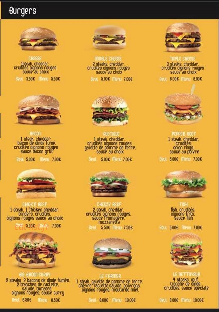 132 burger street — carte page 4