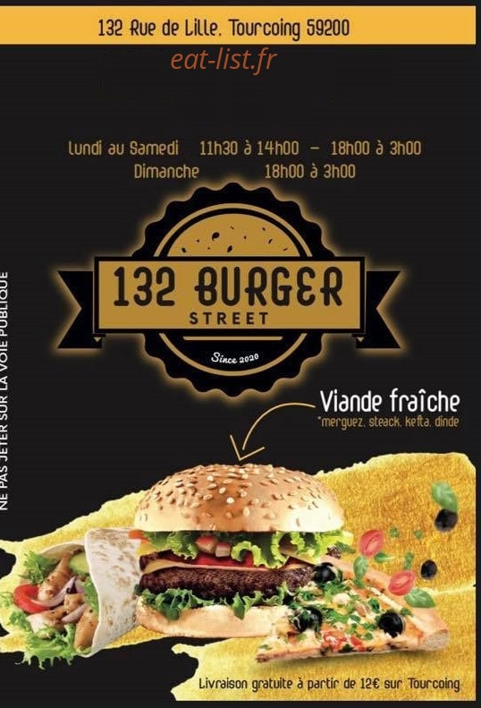 132 burger street — carte page 1