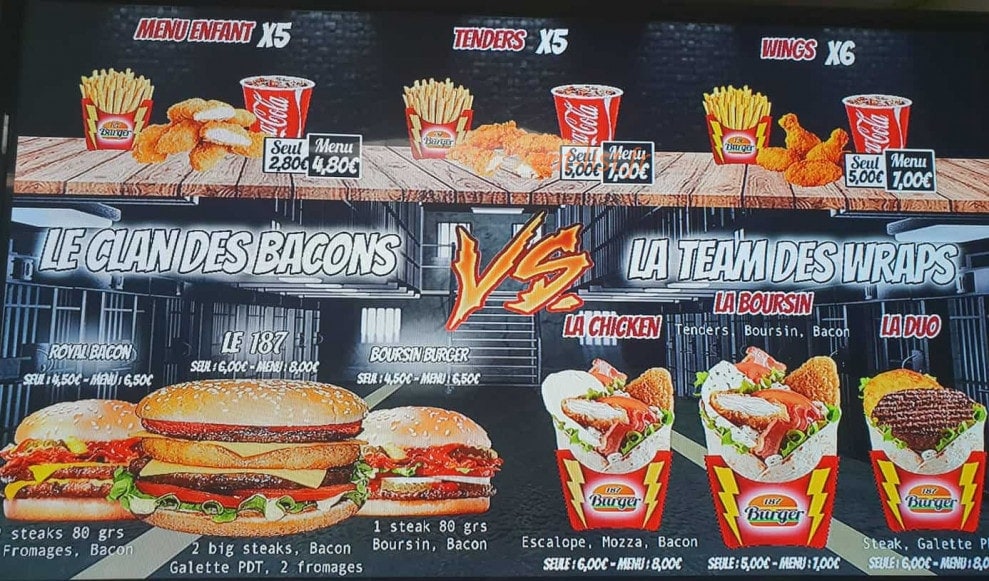 187 burger — carte page 2