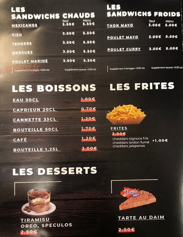 99’Burgers — carte page 2