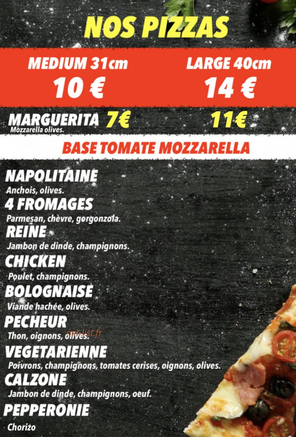 All in Pizza — carte page 3