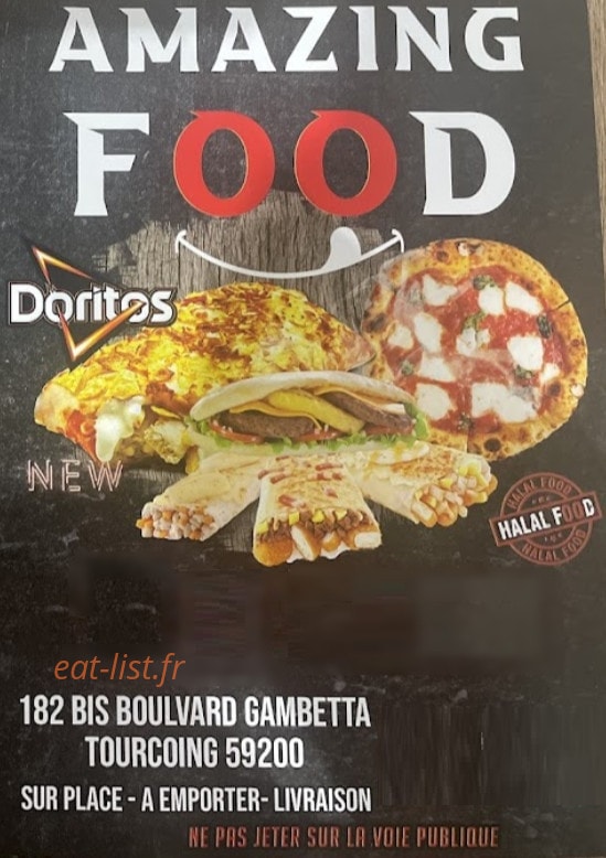 Amazing Food — carte page 1