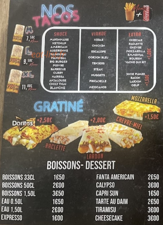 Amazing Food — carte page 4