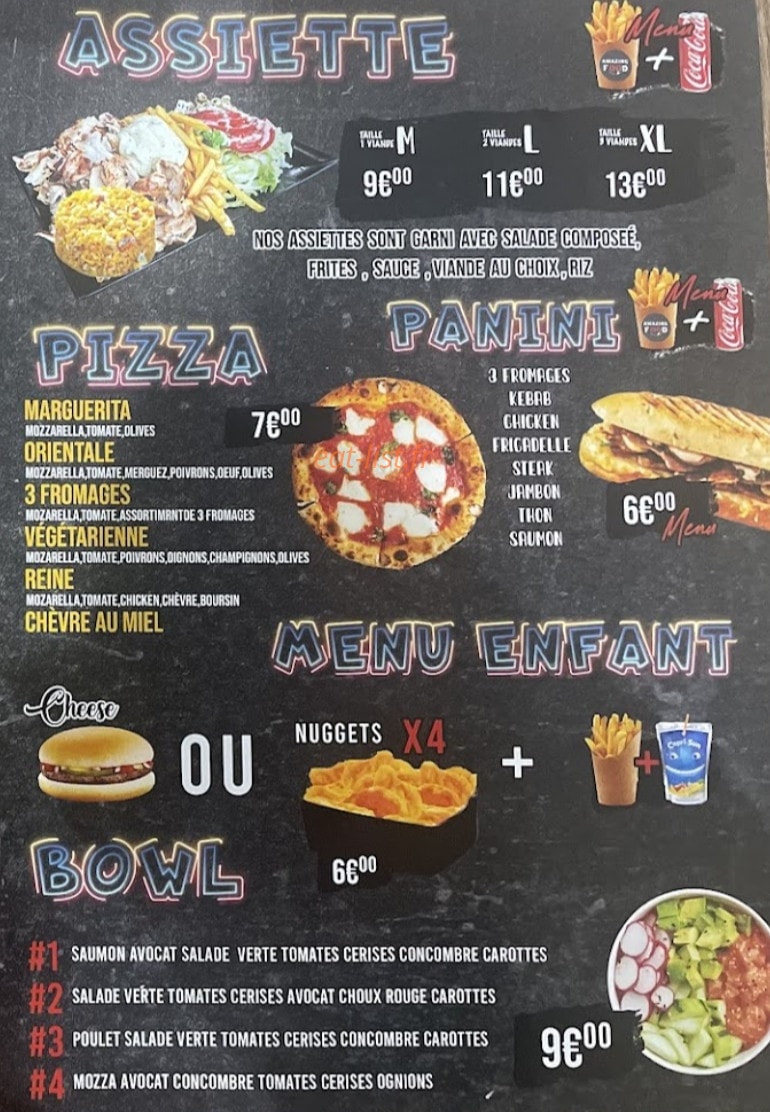Amazing Food — carte page 3