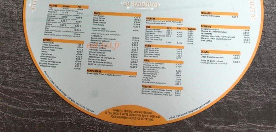 Au Bradford — carte page 1