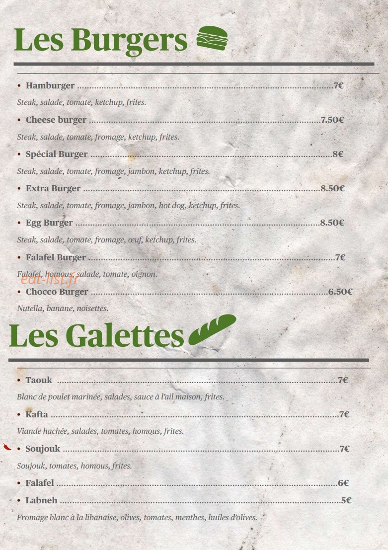 Au Feu De Cèdres — carte page 7