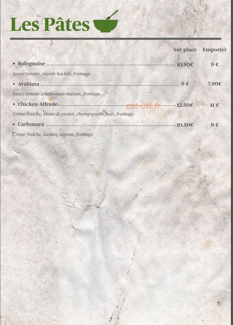 Au Feu De Cèdres — carte page 6