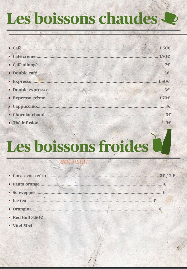 Au Feu De Cèdres — carte page 11