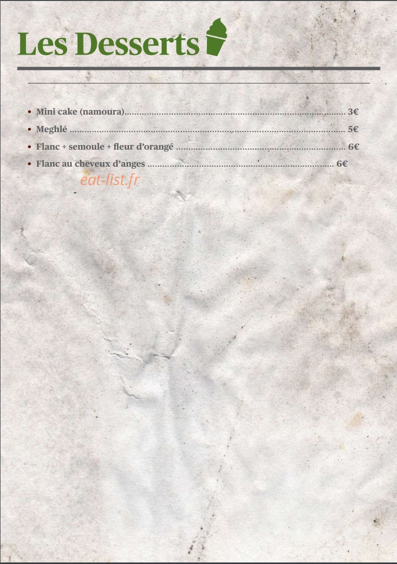 Au Feu De Cèdres — carte page 10