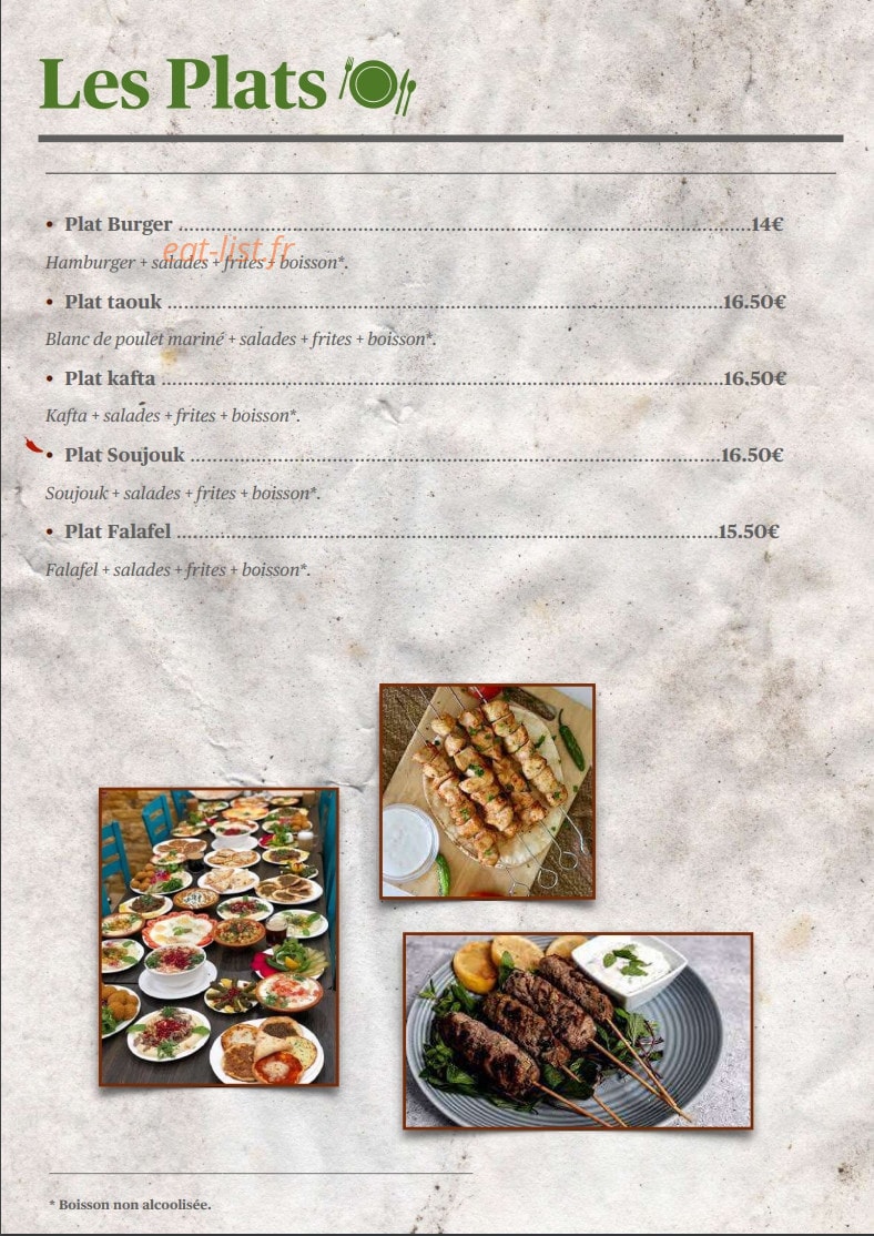 Au Feu De Cèdres — carte page 8