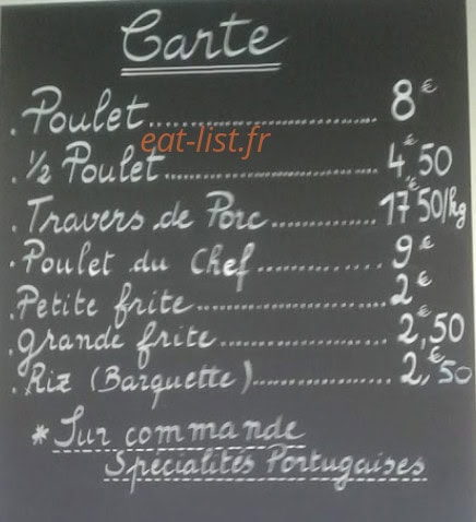 Casa Frango — carte page 1