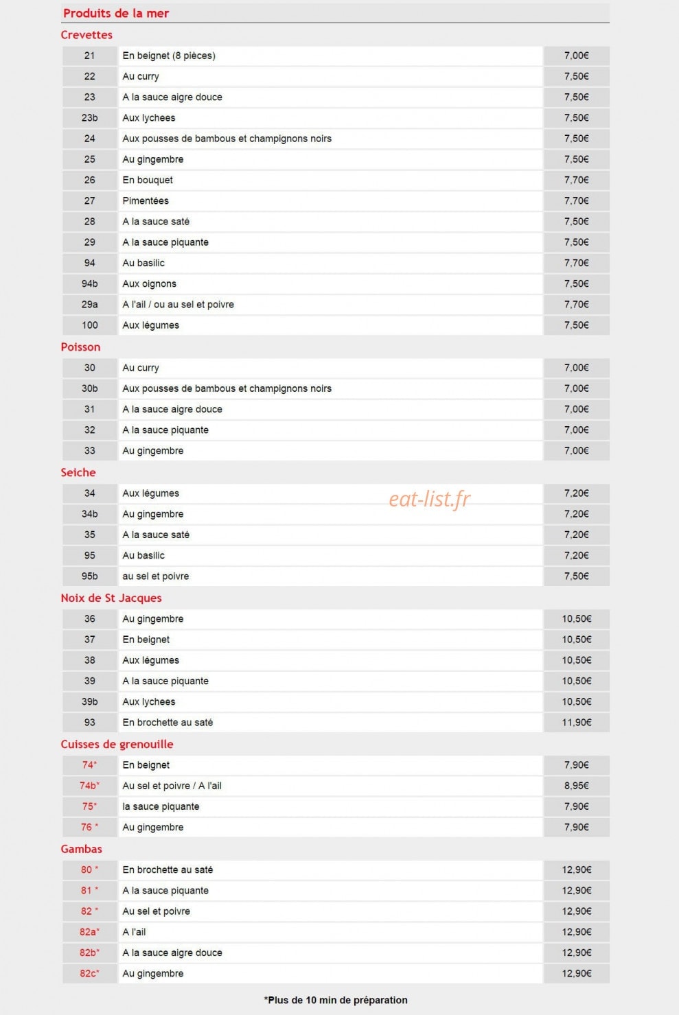 Chez Shao — carte page 5