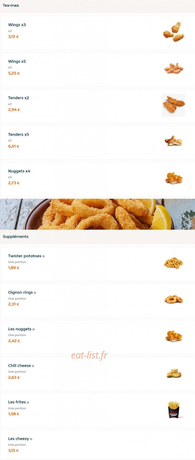 First Burger — carte page 7