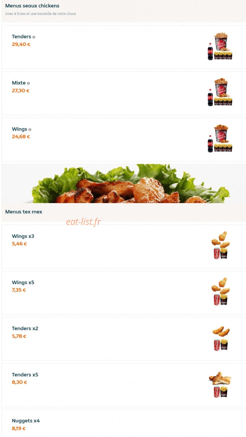 First Burger — carte page 3