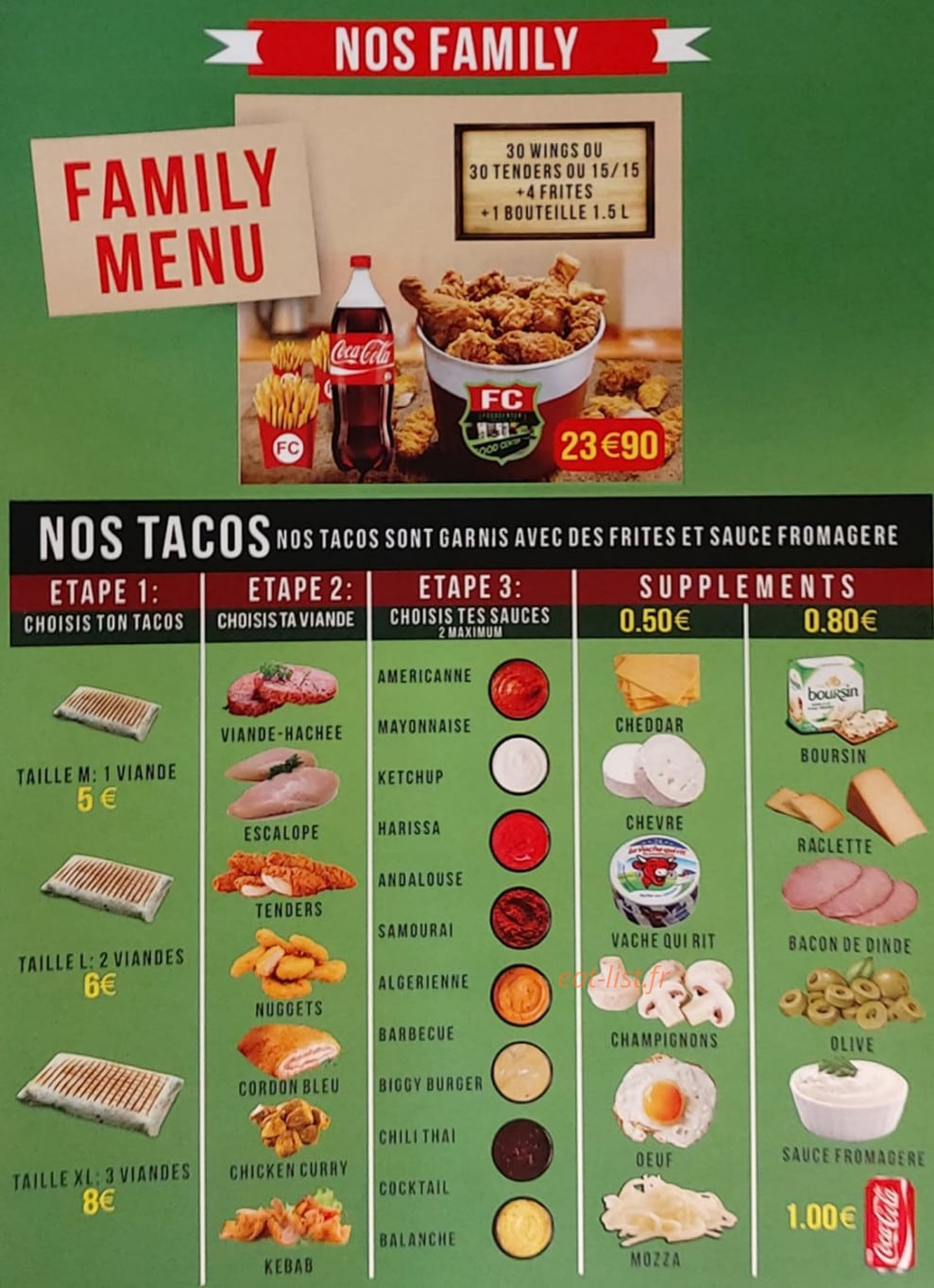Food center — carte page 1