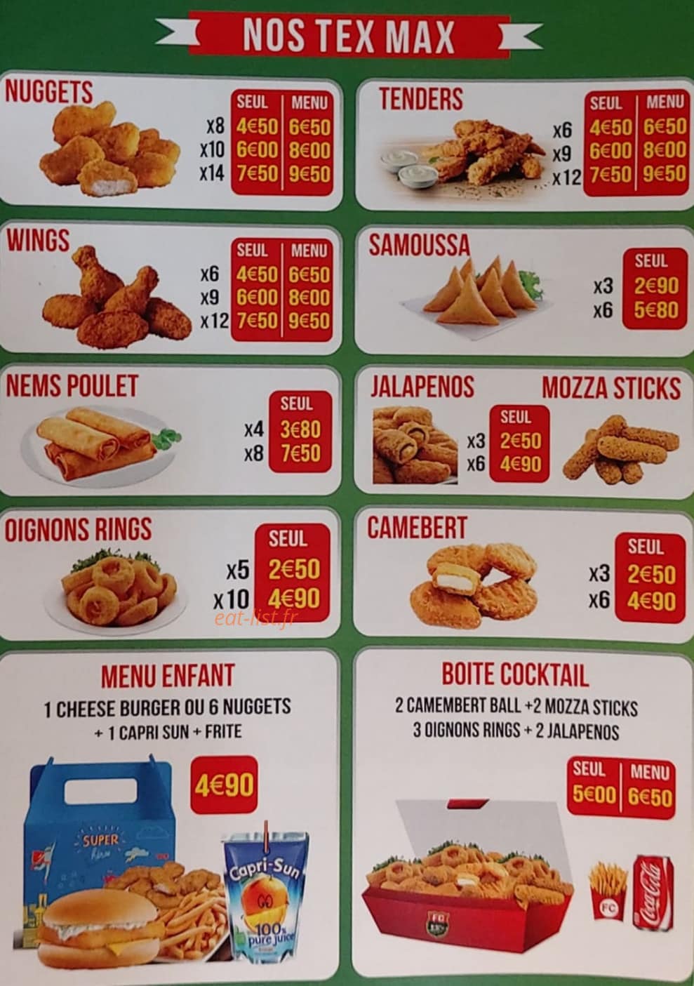 Food center — carte page 2