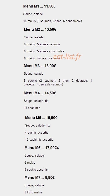 J&j sushi — carte page 7