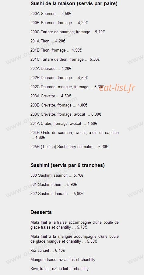J&j sushi — carte page 4