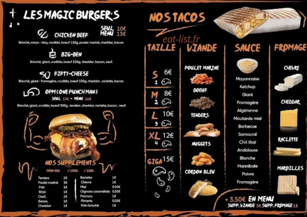Kf Burger — carte page 2
