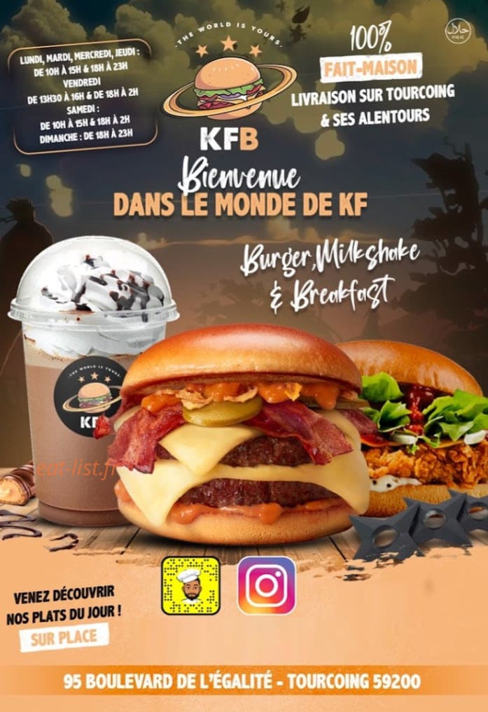 Kf Burger — carte page 1