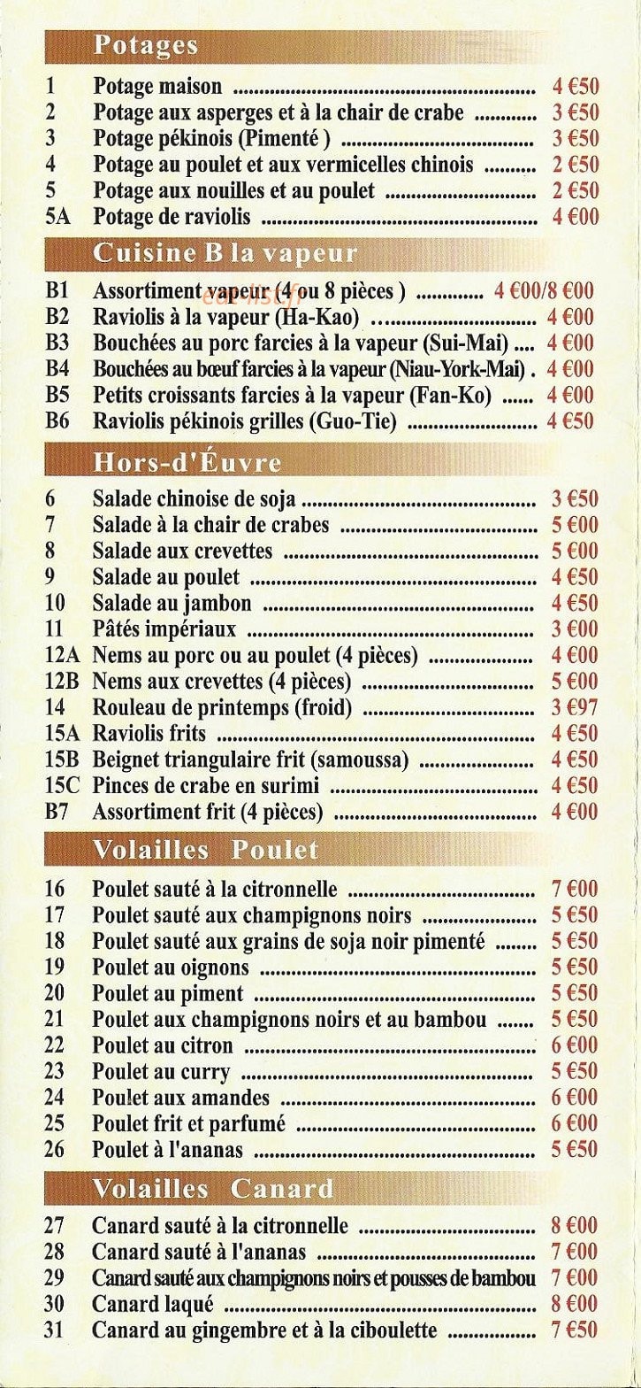 L'Etoile D'Asie — carte page 2