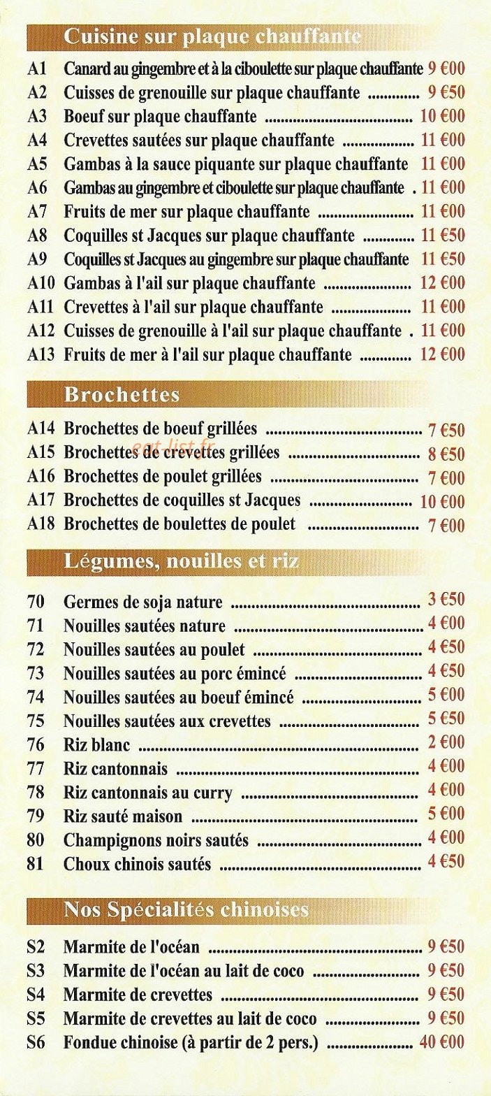 L'Etoile D'Asie — carte page 4