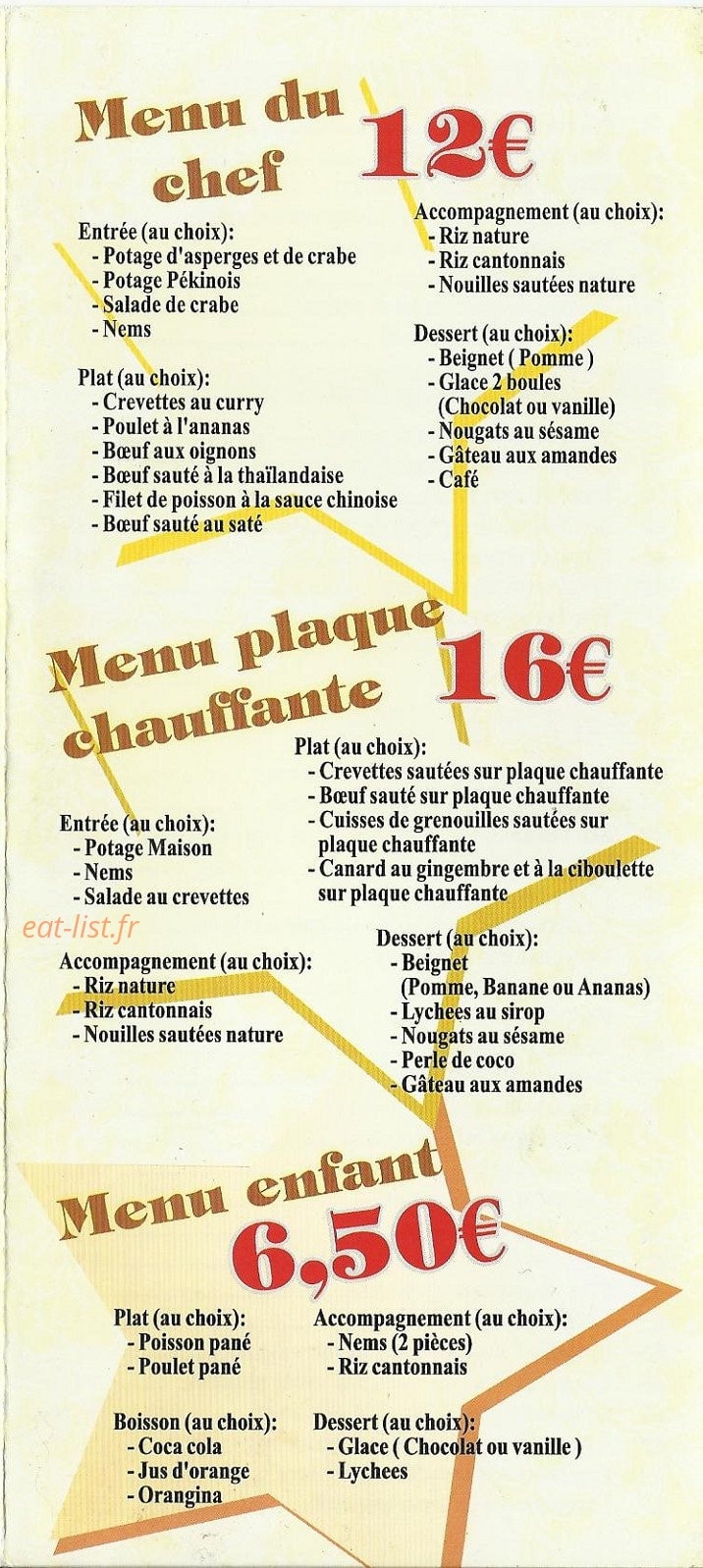 L'Etoile D'Asie — carte page 6