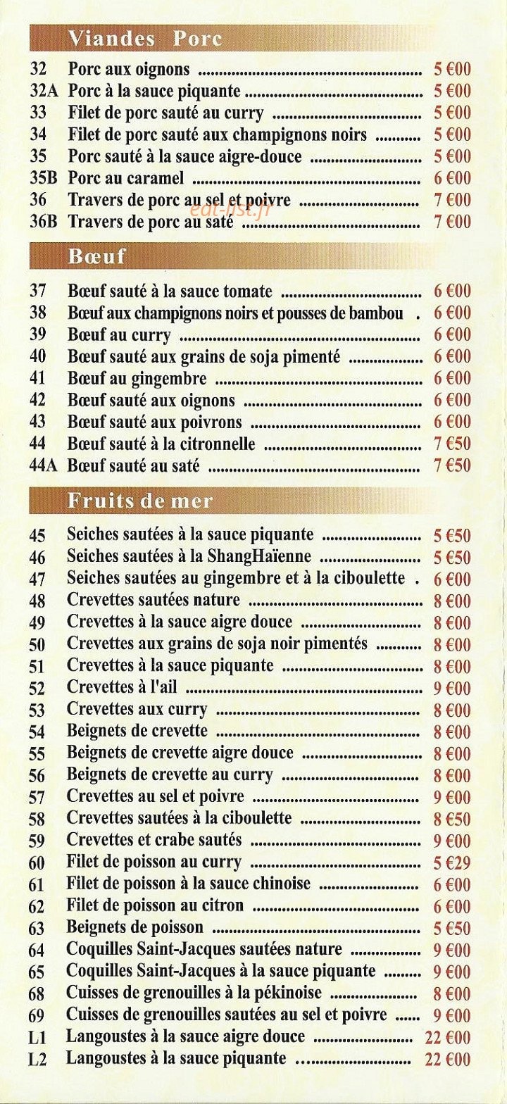 L'Etoile D'Asie — carte page 3