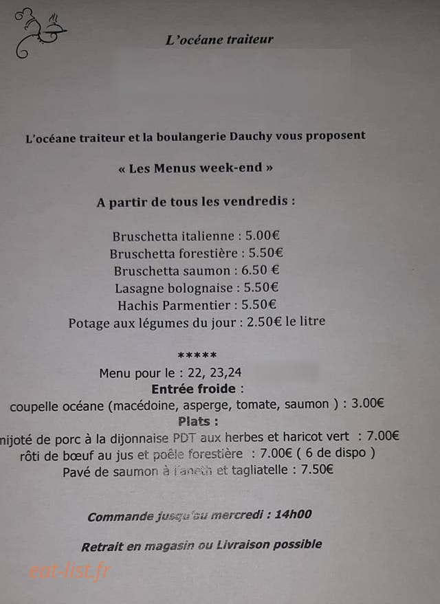 L'oceane — carte page 1