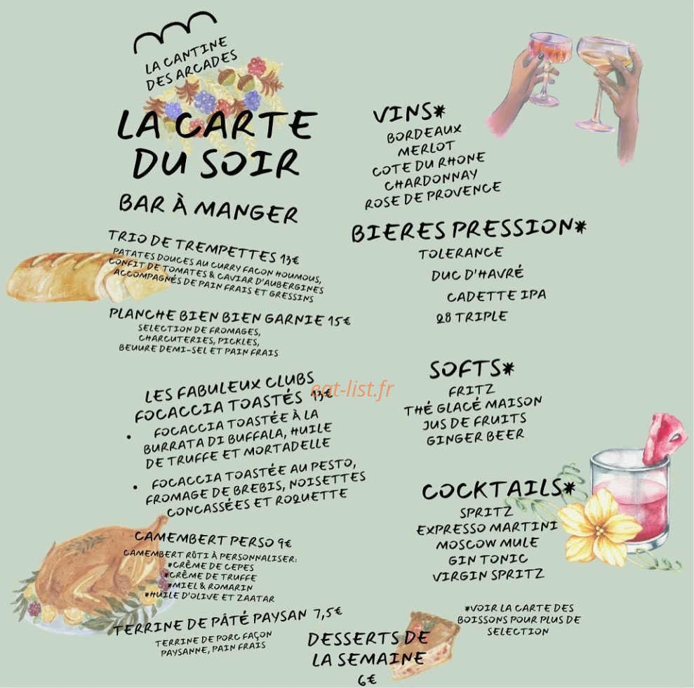 La Cantine Des Arcades — carte page 2