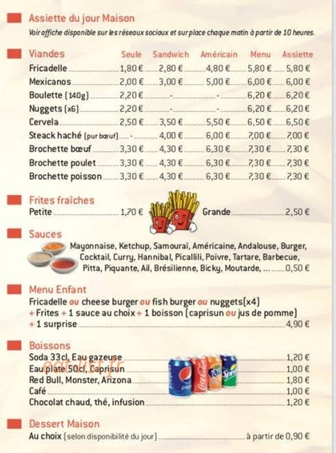 La frite gourmande — carte page 3