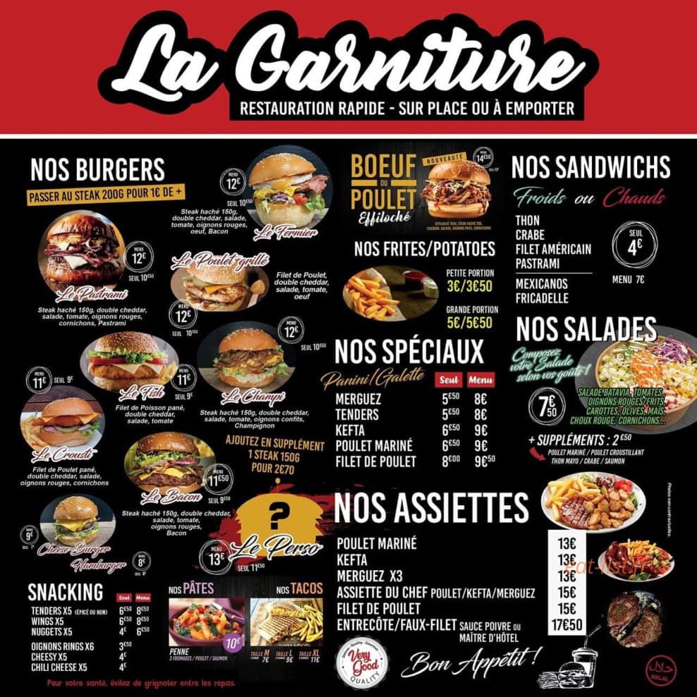La Garniture — carte page 1