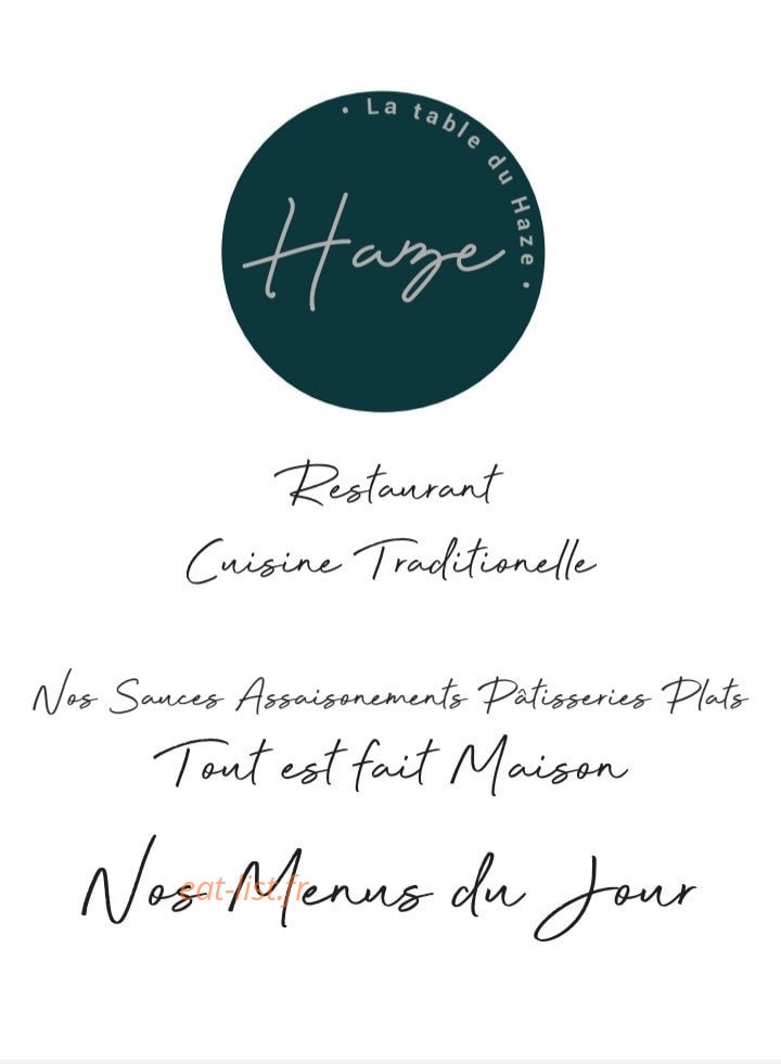 La Table du Haze — carte page 1