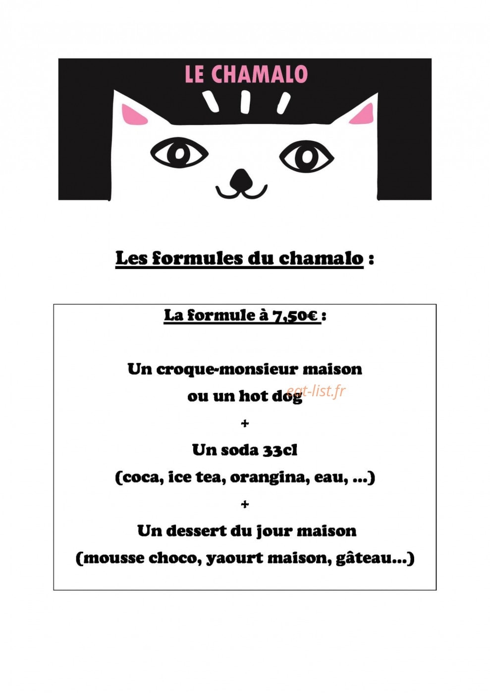 Le chamalo — carte page 1