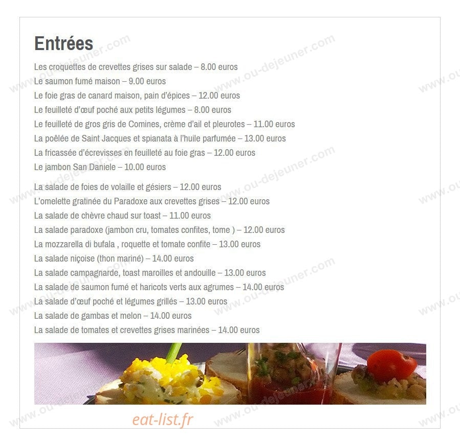 Le Paradoxe — carte page 2