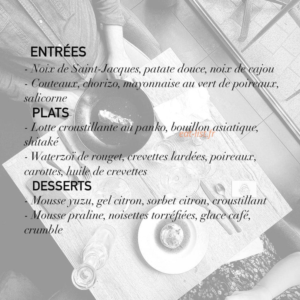 Carte et menu de Les 3 P'tits Pichons à Tourcoing — La carte