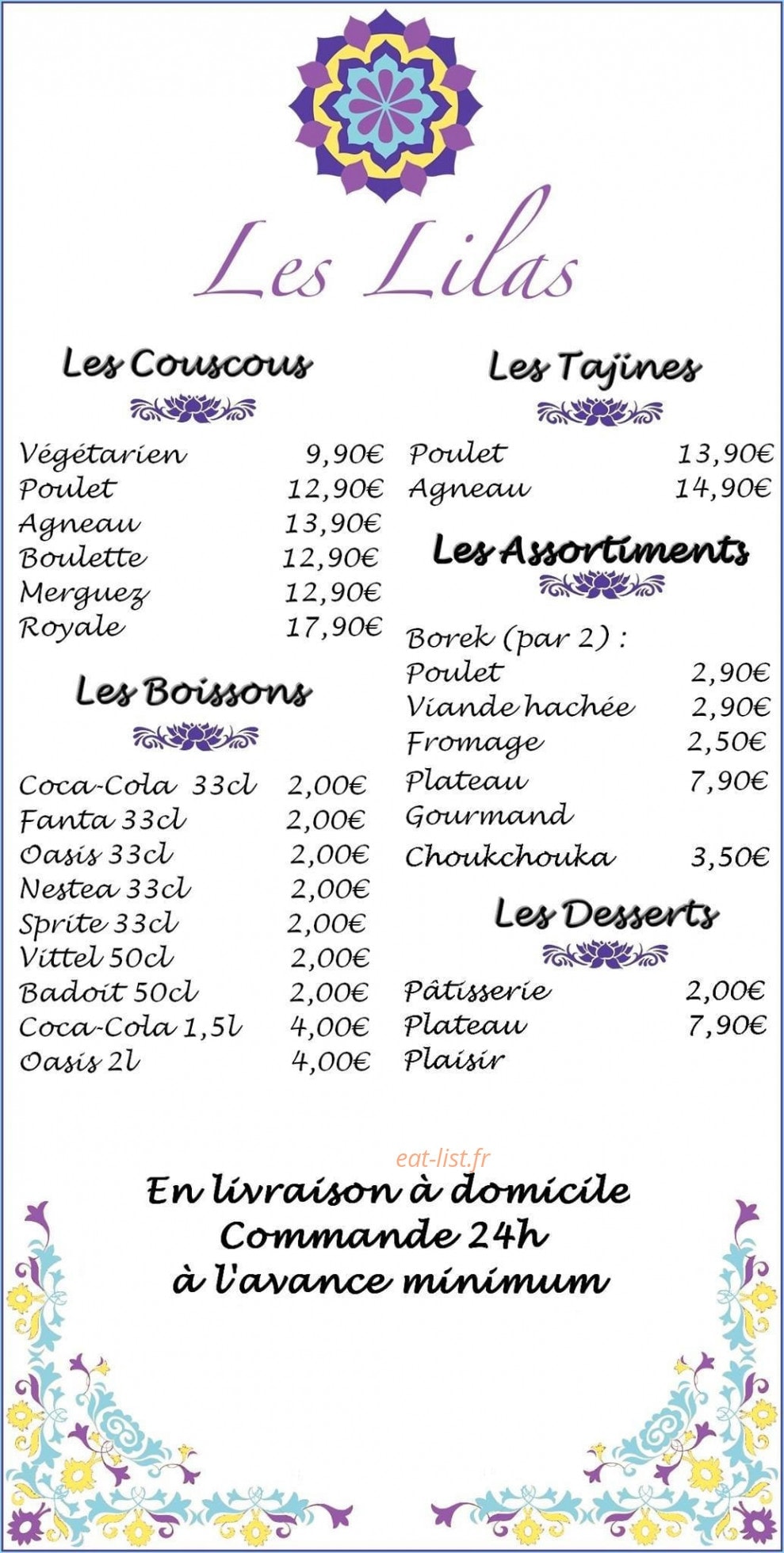 Les Lilas — carte page 1