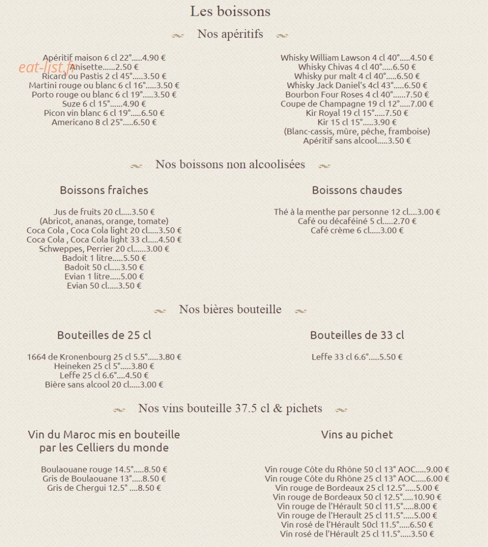 Les Oliviers — carte page 2
