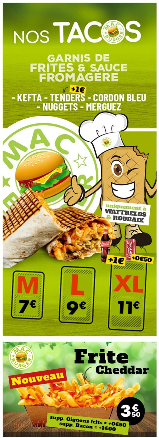 Mac Burger — carte page 3