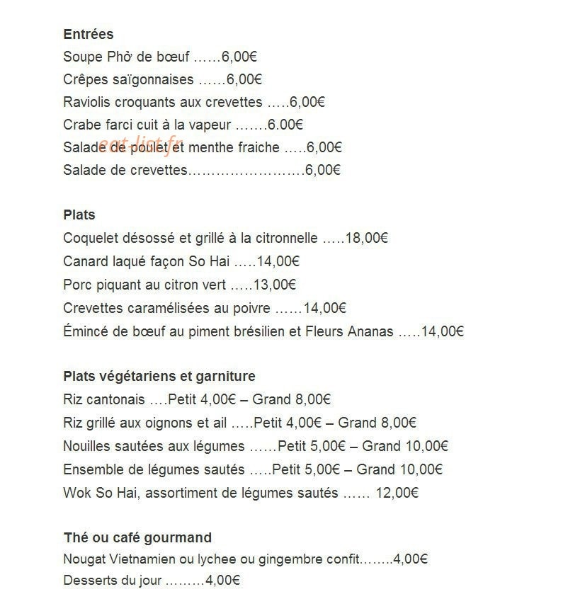 Miam Miam — carte page 1