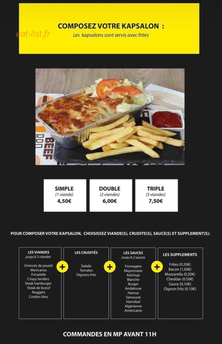 O'delices — carte page 1