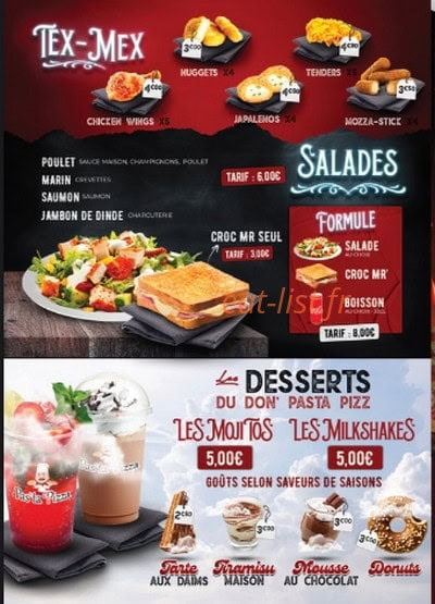Pasta Pizza — carte page 4