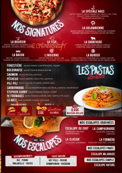 Pasta Pizza — carte page 3
