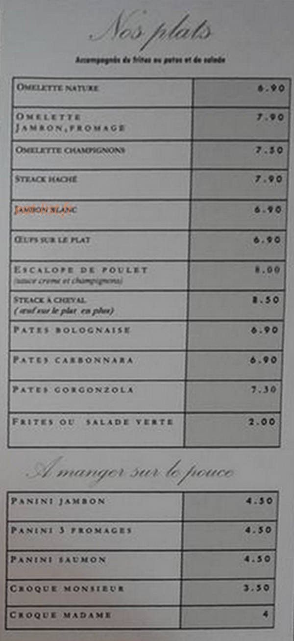 Pizza Gambetta — carte page 4