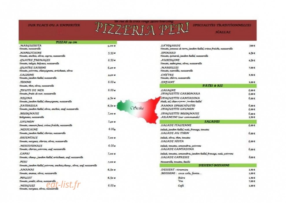 Pizzeria Peri — carte page 3