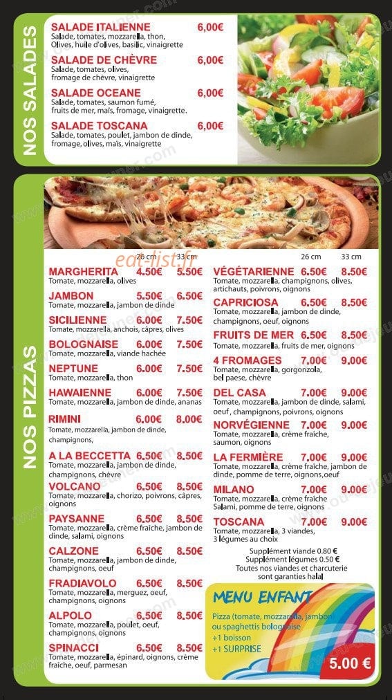 Pizzeria Toscana   Tourcoing menu  et photos 