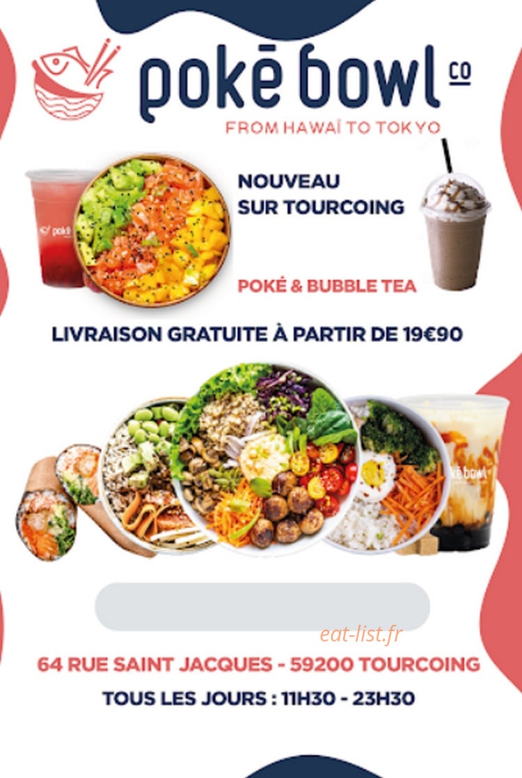 Poké Bowl Co — carte page 1